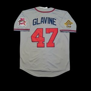Tom Glavine Jersey Atlanta Braves 1995 World Series Throwback Stitched New🎁
